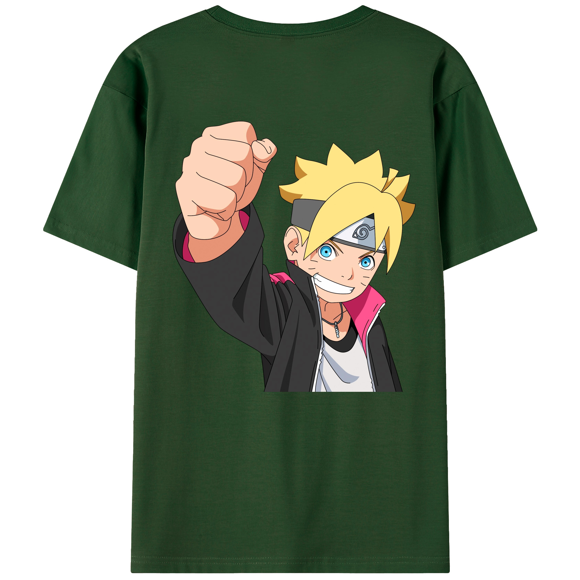 （画像用） NARUTO -ナルト- うずまき ボルト Uzumaki Boruto 綿100％半袖Tシャツ（背面プリント）